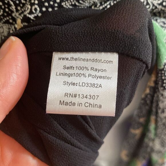 Revolve Line And Dot Blue & Green Floral Sleeveless Maxi Dress Size Medium - Picture 8 of 11